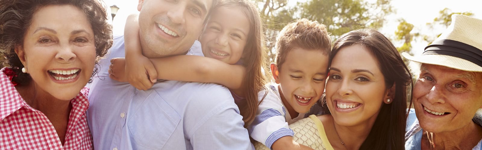 Family laughing