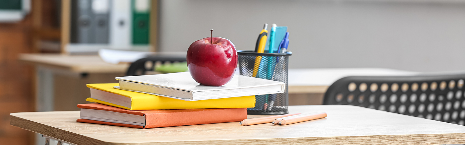 Apple on Desk