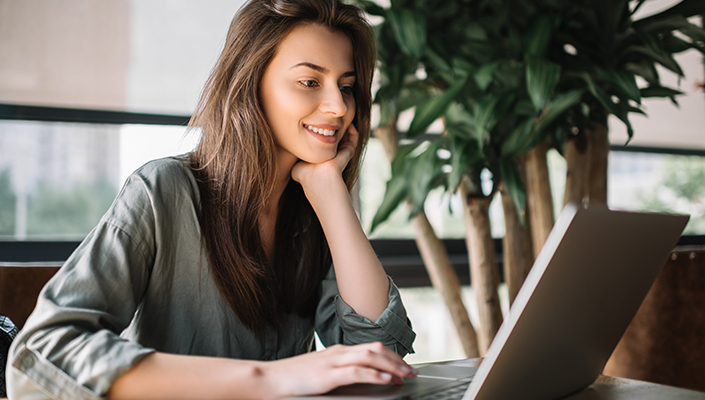 woman on laptop
